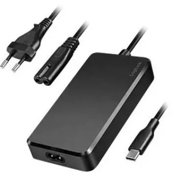 LogiLink 65W USB-C PD -yleislaturi kiinteällä kaapelilla, musta