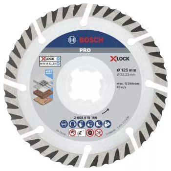 BOSCH POWERTOOLS PRO timanttilaikka X-LOCK MultiMaterial, Ø 125 mm (2 kpl, reikä 22,23 mm)