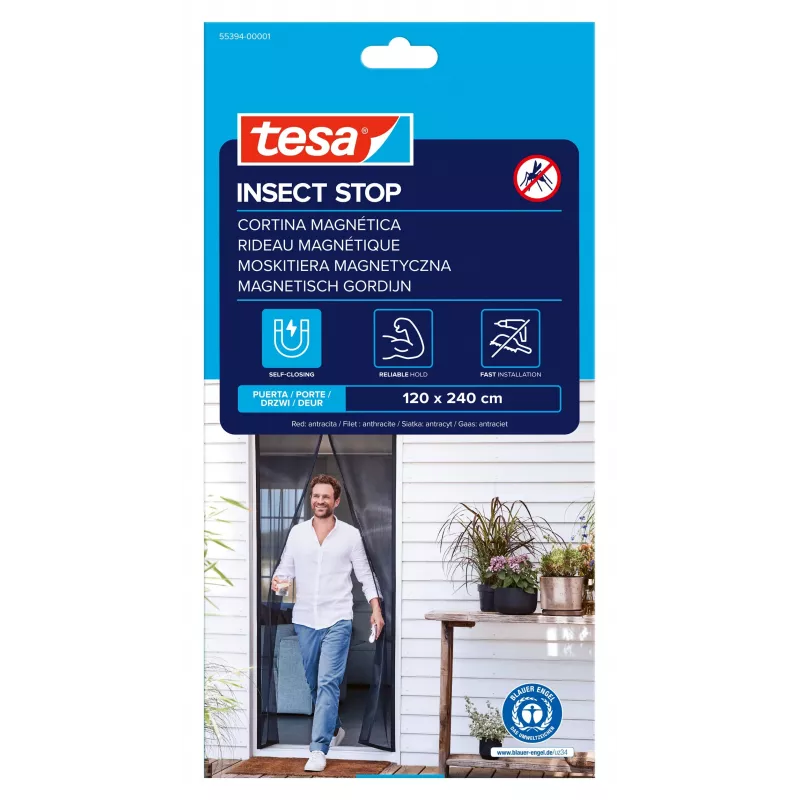 tesa Insect Stop magneettinen hyttysverkko-ovi antrasiitti 1,2 x 2,4 m