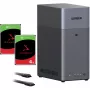 UGREEN DH2300 paketti 2x Seagate IronWolf NAS 4TB CMR (musta)