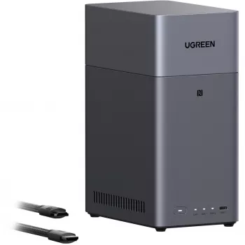 UGREEN DH2300 paketti 2x Seagate IronWolf NAS 4TB CMR (musta)