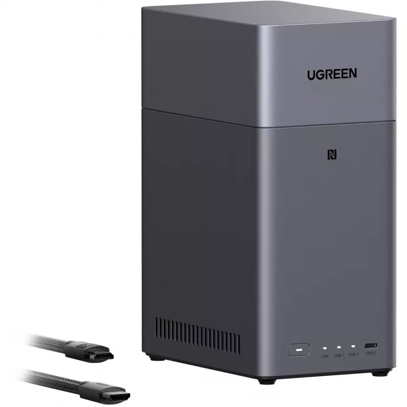 UGREEN DH2300 paketti 2x Seagate IronWolf NAS 4TB CMR (musta)