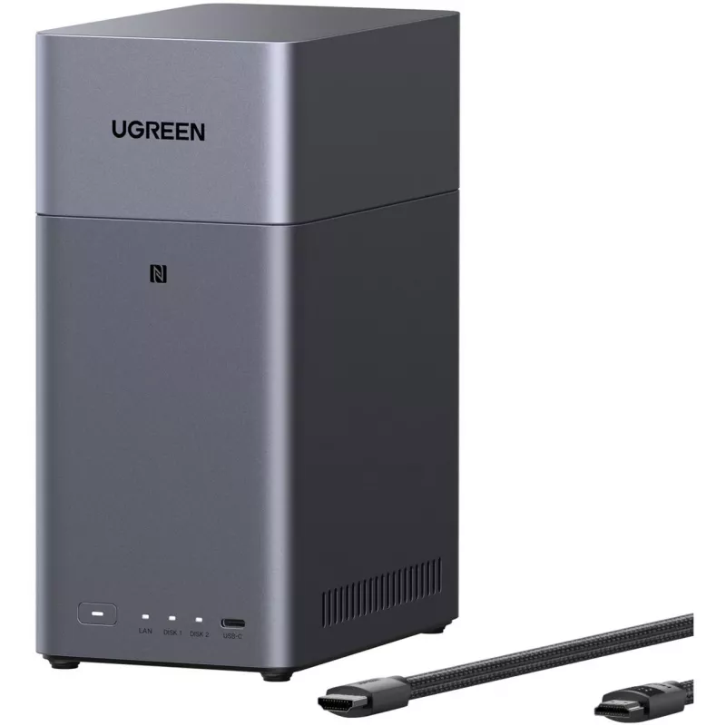 UGREEN DH2300 paketti 2x Seagate IronWolf NAS 4TB CMR (musta)