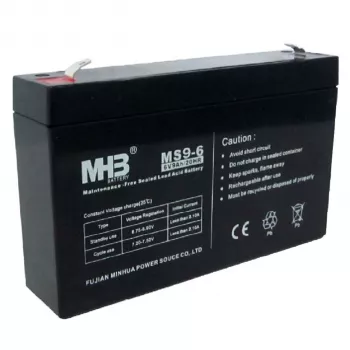 PowerWalker akku MHB MS9-6 6V 9Ah sinetöity lyijy-happoakku UPS-järjestelmiin