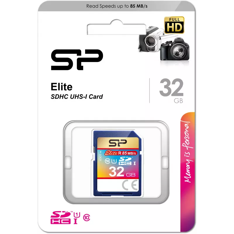 Silicon Power Elite SDHC 32GB UHS-I muistikortti (SP032GBSDHAU1V10)
