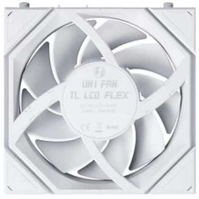 Lian Li UNI FAN TL120 LCD FLEX Wireless ARGB valkoinen 120 mm Reverse Blade -kotelotuuletin