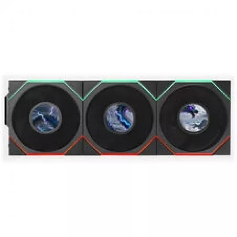 Lian Li UNI FAN TL LCD FLEX Wireless ARGB Reverse Blade 120mm -tuuletin, 3 kpl:n pakkaus ohjaimella, musta