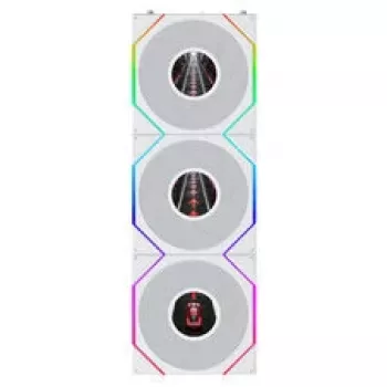 Lian Li UNI FAN TL120 LCD FLEX Wireless ARGB Reverse 3 kpl:n pakkaus valkoinen 120mm kotelotuuletin