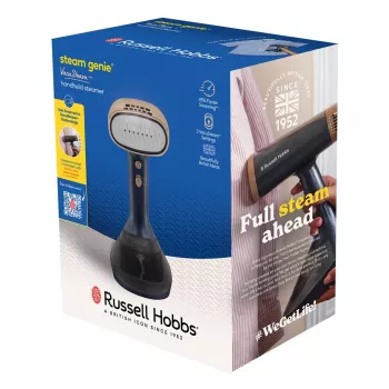 Russell Hobbs Steam Genie VacuSteam käsikäyttöinen höyrysilittäjä 28550-56 – 1800 W, 200 ml, valkoinen/sininen