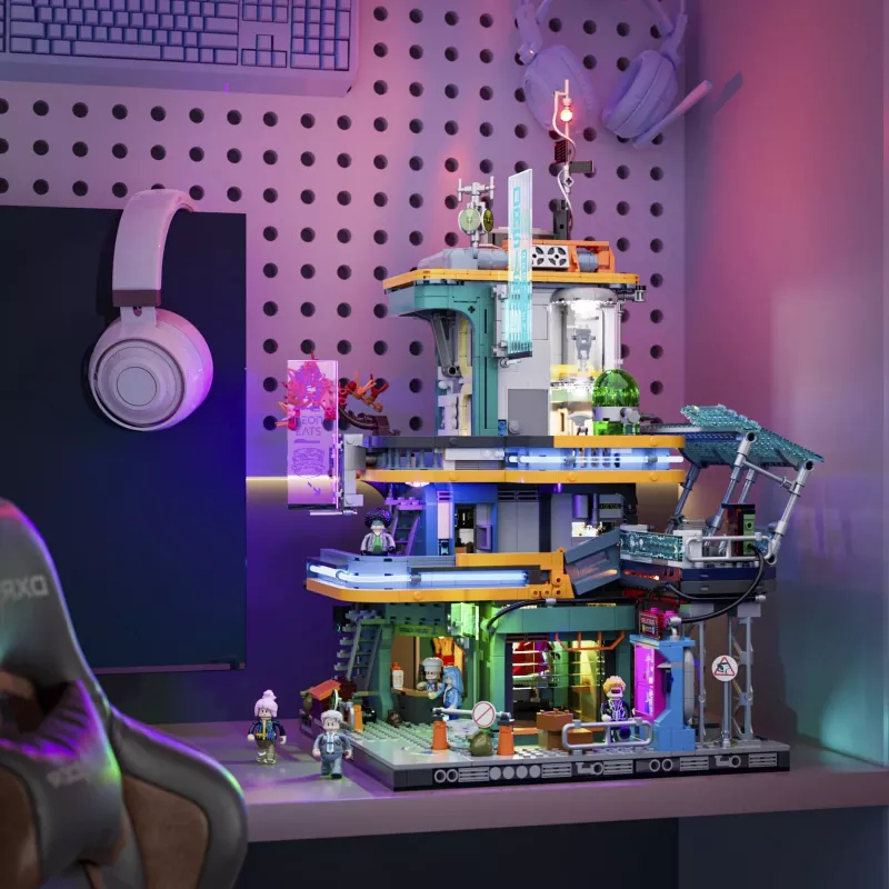 LUMIBRICKS Cyberpunk Neoncity - Apartment 1000 palan palapeli