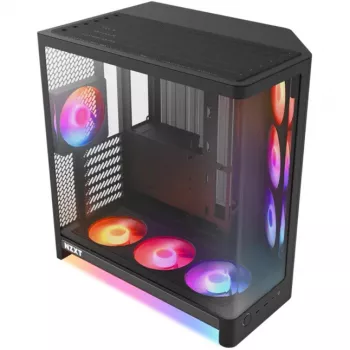 NZXT H6 RGB+ 2026 Mid-Tower Airflow Gaming -kotelo musta karkaistu lasi