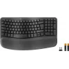 Logitech Ergo Series Wave Keys for Business langaton ergonominen näppäimistö, italialainen asettelu, grafiitti