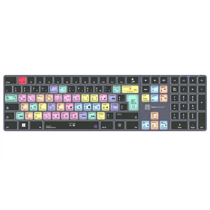 Logickeyboard Adobe Premiere Pro CC Titan FR PC-näppäimistö