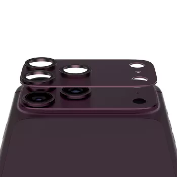 PanzerGlass Fender kameran linssinsuoja iPhone 18 Pro Max -mallille - tummanpunainen