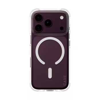 CARE by PanzerGlass Samba -kotelo iPhone 17/18 Pro -mallille läpinäkyvä valkoinen MagSafe