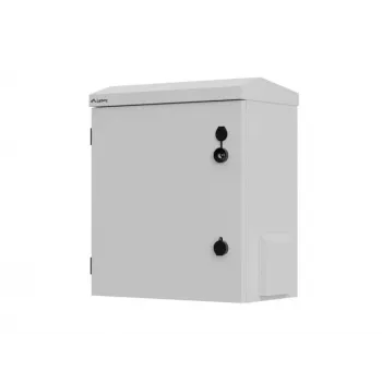10 tuuman seinä-/mastokiinnitteinen rack-kotelo, IP55 tiivistetty, 420x300x500 mm, harmaa, koottu