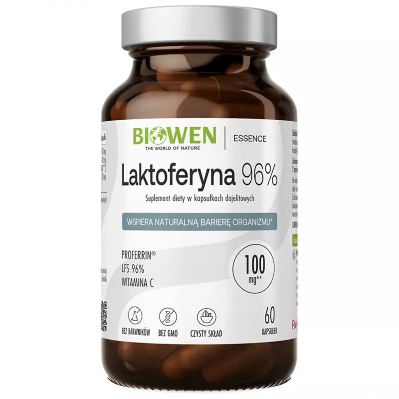 BIOWEN Lactoferrin 96% – 60 kapselia – erittäin puhdas naudan laktoferriini ravintolisä