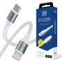 3mk Hyper Cable N-SERIES USB-C - Lightning 3m PD 3.0 9V/3A 27W valkoinen