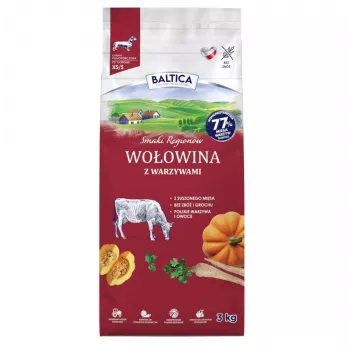 BALTICA Flavours of Regions naudanliha ja vihannekset kuivaruoka pienille roduille 3 kg