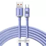 Baseus USB-A - USB-C Crystal Shine 100W 2m violetti kaapeli