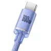 Baseus USB-A - USB-C Crystal Shine 100W 2m violetti kaapeli