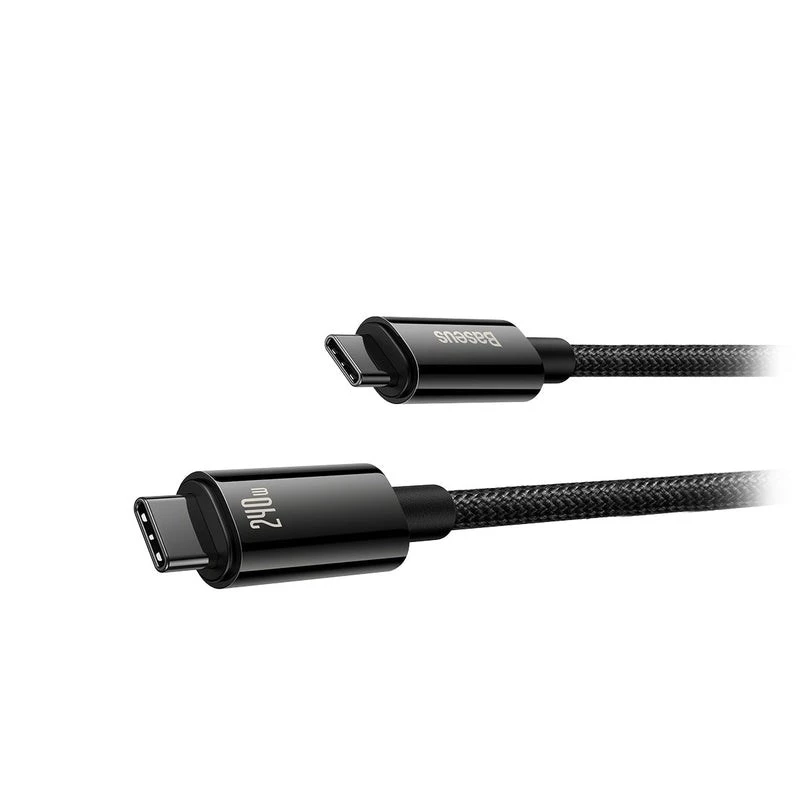 Baseus Tungsten Gold USB-C - USB-C 240W pikalatauskaapeli 1m musta