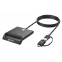 Manhattan USB-C & USB-A Combo älykortinlukija, musta
