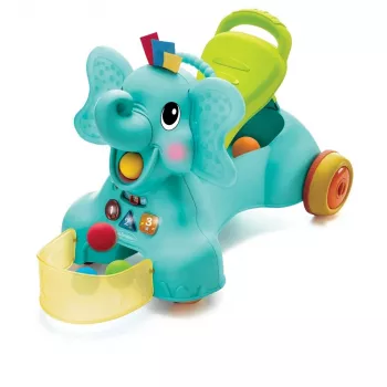 B-KIDS 3-in-1 istu-, kävely- ja ratsastusnorsu Infantinolta