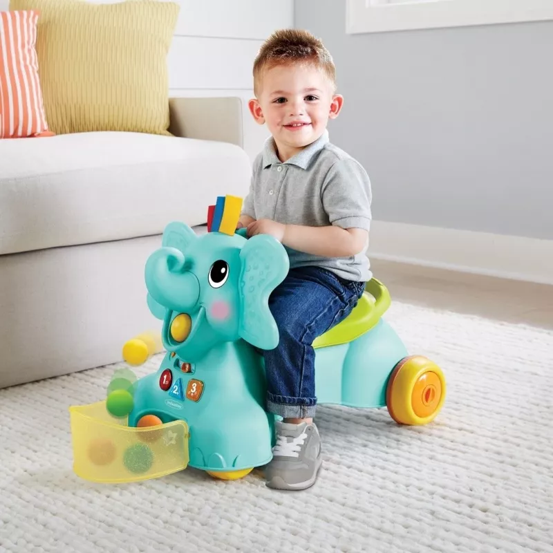 B-KIDS 3-in-1 istu-, kävely- ja ratsastusnorsu Infantinolta