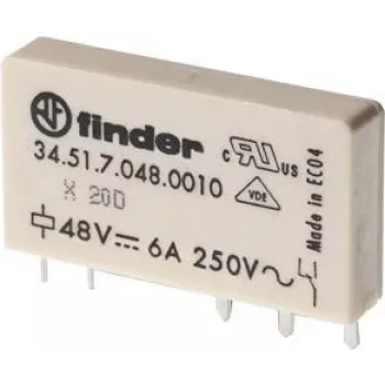 Finder 34.51.7.024.0010 miniatyyri-PCB-rele 24 V DC 6 A 1 CO SPDT
