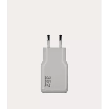 TUCANO ONE POWER KIT 35W GaN-laturi ja 60W USB-C-kaapeli - hopea