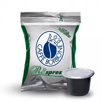 Caffè Borbone Respresso kofeiinittomat kahvikapselit, Nespresso-yhteensopiva, 50 kpl, à 5 g