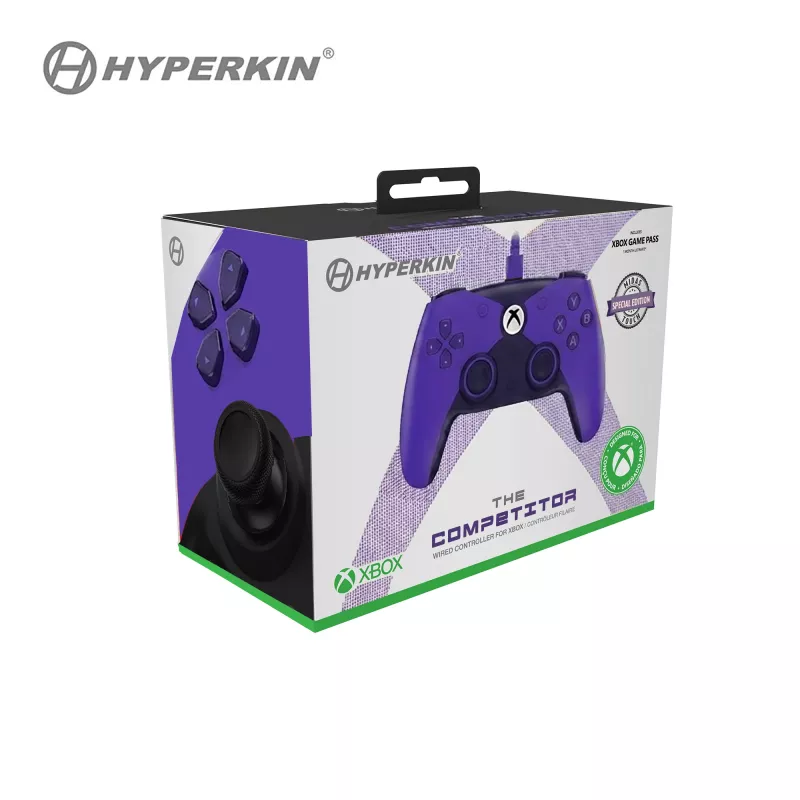Hyperkin Competitor langallinen ohjain Xbox Series X|S, Xbox One & PC - violetti