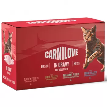 Carnilove kissanpussit kastikkeessa monipakkaus 12x85g