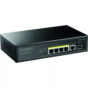 Strong SW5011POE+ 8-porttinen Gigabit PoE+ -kytkin, 120W budjetti, metalli, tuulettimeton