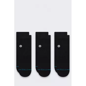 Stance Icon Quarter 3 kpl:n pakkaus sukat - musta