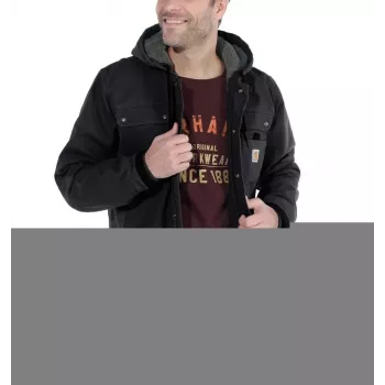 Carhartt Sandstone Barlett takki miesten Sherpa-vuorattu hupullinen työtakki, DWR-käsittely, Bi-Swing-selkä, kolminkertaiset tikkaukset, Carhartt ruskea