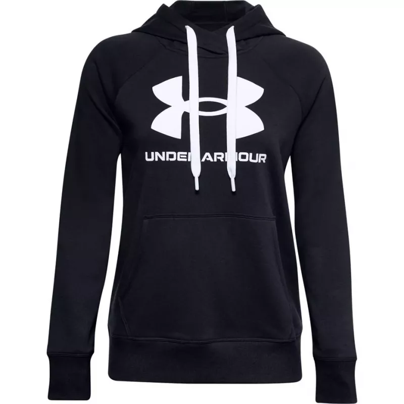 Under Armour naisten Rival Fleece -logohuppari Deep Black