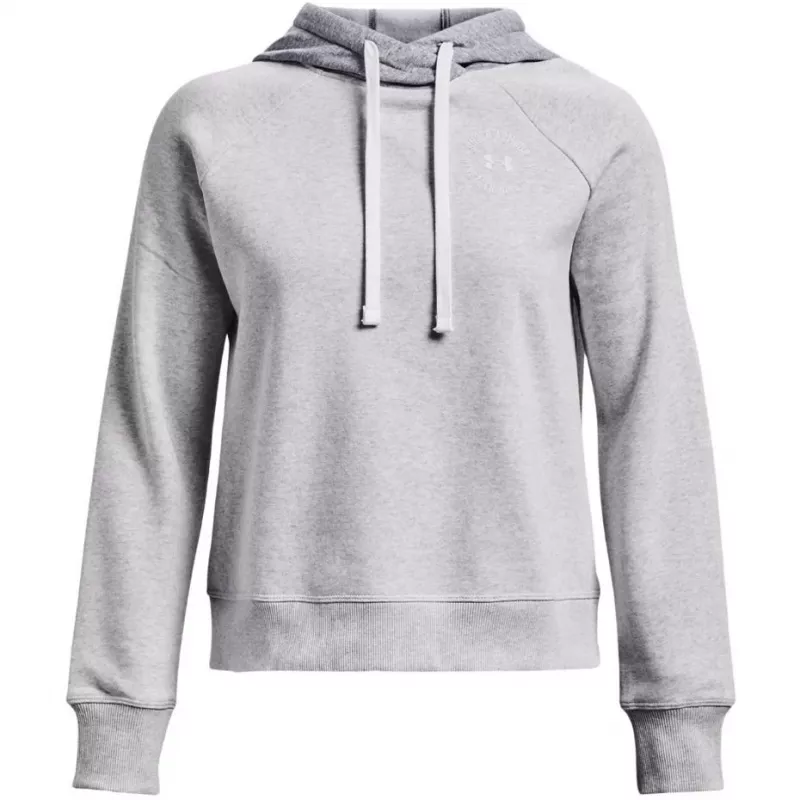 Under Armour naisten Rival Fleece Colourblock huppari Mod harmaa/valkoinen