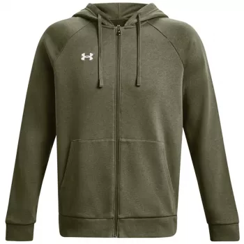 Under Armour Rival Fleece -vetoketjuhuppari miesten khaki 1379767 390
