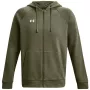 Under Armour Rival Fleece -vetoketjuhuppari miesten khaki 1379767 390