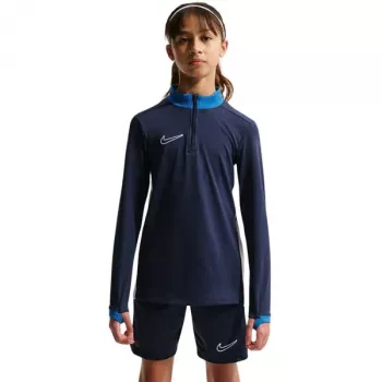 Nike Dri-FIT Academy 25 Drill Top nuorten pitkähihainen puolivetoketjullinen treenipaita - Obsidian/valkoinen - koko L