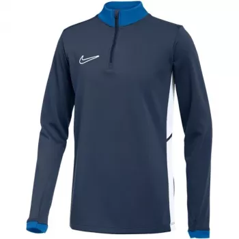 Nike Dri-FIT Academy 25 Drill Top nuorten pitkähihainen puolivetoketjullinen treenipaita - Obsidian/valkoinen - koko L