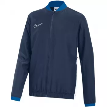 Nike Dri-FIT Academy 25 lasten täysvetoketjullinen huppari Midnight Navy/valkoinen XL