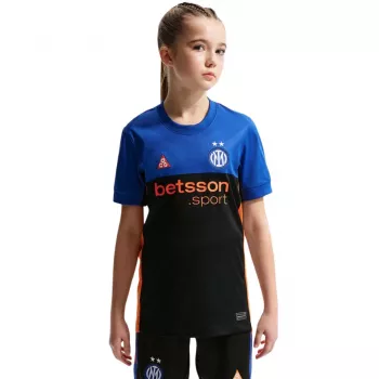 Nike Inter Milan 2025/2026 Stadion erikoisjulkaisu lasten jalkapallopaita - musta/sininen (koko M)
