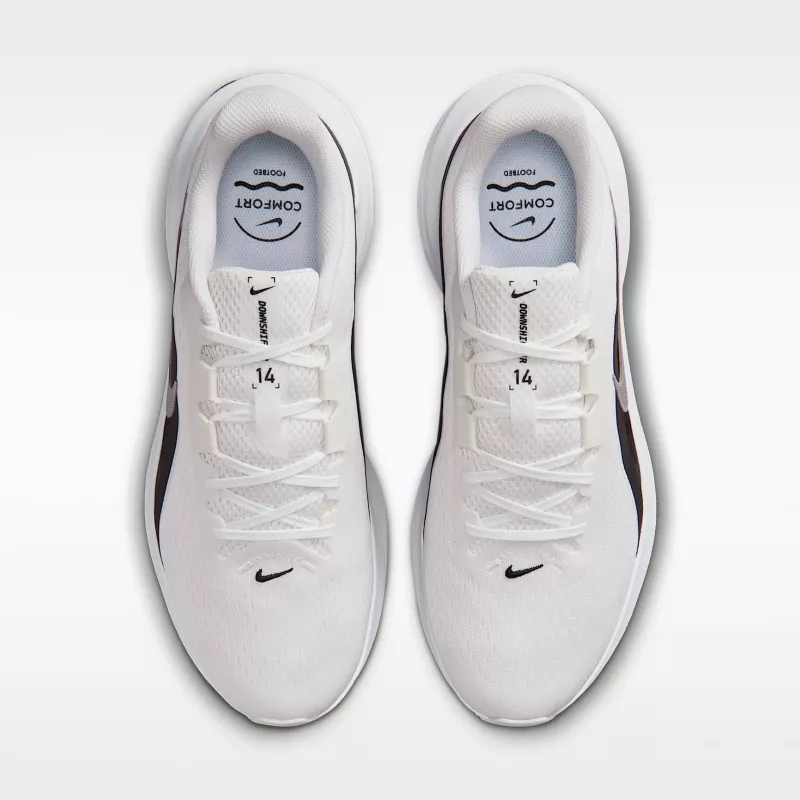 Nike Downshifter 14 miesten juoksukengät valkoinen/musta 38.5 EU