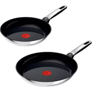 Tefal Emotion ruostumattomasta teräksestä valmistettu pannusarja, 2-osainen, 24/28 cm