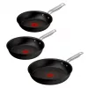 Tefal Experience alumiininen pannusarja, 3-osainen, musta, 20/24/28 cm