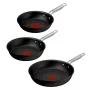 Tefal Experience alumiininen pannusarja, 3-osainen, musta, 20/24/28 cm