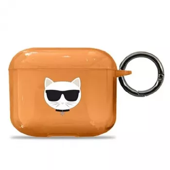 Karl Lagerfeld KLA3UCHFO AirPods 3 kotelo oranssi Choupette